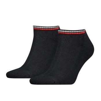 Tommy Men Uni TJ Iconic Sneaker Sock Strømper 2P Svart bomull Str 43/4...