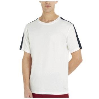 Tommy Hilfiger Established Stripe Sleeve T Shirt Hvit/Marine bomull X-...