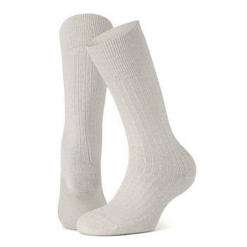 Panos Emporio Strømper 2P Premium Mercerized Wool Rib Socks Hvit One S...