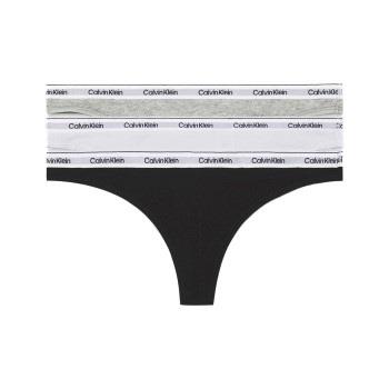 Calvin Klein Truser 3P Modern Logo Thongs Hvit/Grå bomull X-Small Dame