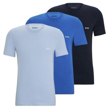 BOSS 3P Classic T ShirtRN Marine/Blå bomull Medium Herre