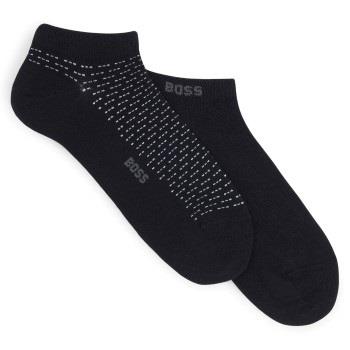 BOSS Strømper 2P Minipatetrn CC Ankle Socks Svart Str 43/46 Herre