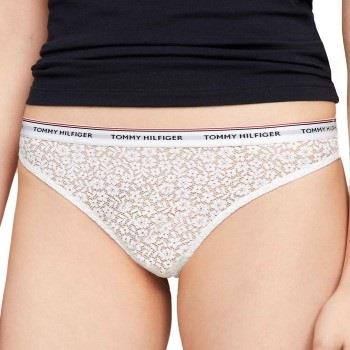 Tommy Hilfiger Truser 3P Premium Essentials Lace Thong Mixed polyamid ...