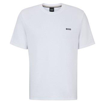 BOSS Waffle T Shirt Hvit Medium Herre