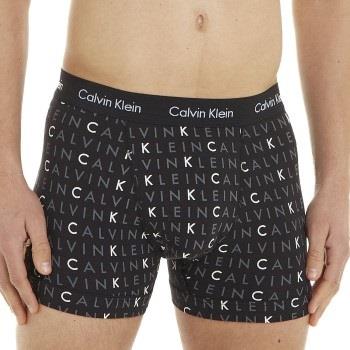 Calvin Klein 3P Cotton Stretch Trunks Svart Mønster bomull Small Herre