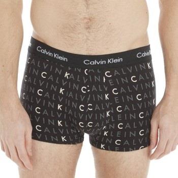 Calvin Klein 3P Cotton Stretch Low Rise Trunks Svart Mønster bomull Sm...