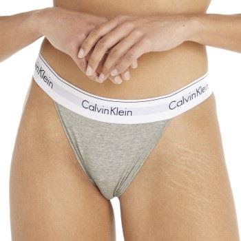 Calvin Klein Truser Modern Cotton Tanga Panty Gråmelerad Small Dame