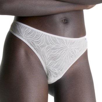 Calvin Klein Truser Sheer Marquisette Lace Thong Hvit polyamid Small D...