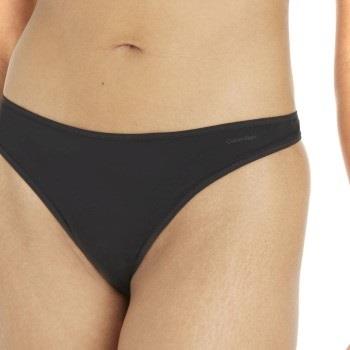 Calvin Klein Truser Sheer Marquisette Thong Svart Small Dame