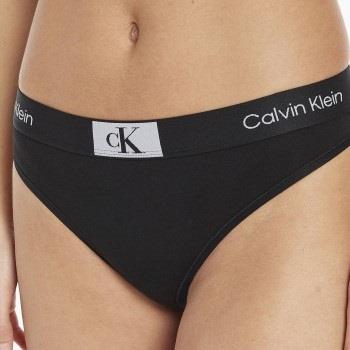 Calvin Klein Truser CK96 Cotton Thong Svart bomull X-Small Dame