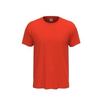 Stedman Classic Men T-shirt Oransje/Rød bomull Medium Herre