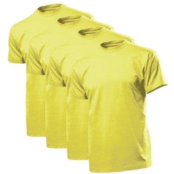 Stedman 4P Comfort Men T-shirt Gul bomull 3XL Herre