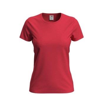 Stedman Comfort-T Crew Neck T-shirt Rød bomull Medium Dame