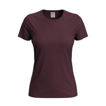 Stedman 4P Classic Women T-shirt Mørkrød   bomull X-Small Dame