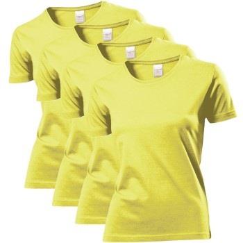 Stedman 4P Classic Women T-shirt Gul bomull XX-Large Dame