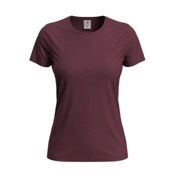 Stedman 4P Classic Women T-shirt Vinrød  bomull Small Dame