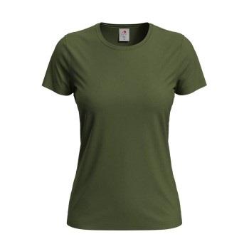Stedman Classic Women T-shirt Militærgrønn bomull Large Dame