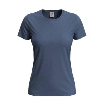 Stedman Classic Women T-shirt Denimblå bomull Medium Dame