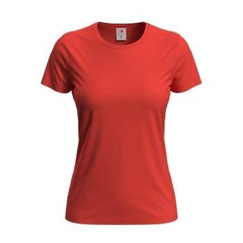 Stedman Classic Women T-shirt Oransje/Rød bomull Large Dame