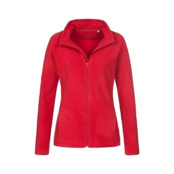 Stedman Active Fleece Jacket For Women Rød polyester X-Small Dame