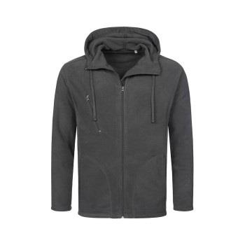 Stedman Hooded Fleece Jacket For Men Grå polyester XX-Large Herre