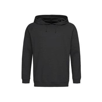 Stedman Hooded Sweatshirt Unisex Svart bomull Small