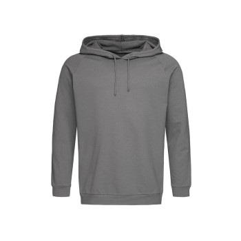 Stedman Hooded Sweatshirt Unisex Grå bomull Large