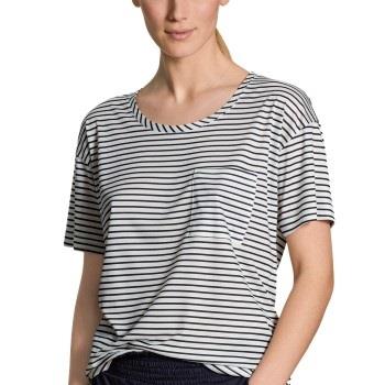 Calida Circular Sleep T-shirt Hvit/Marine tencel Small Dame