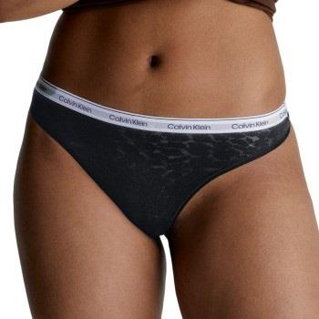 Calvin Klein Truser Lace Thong Svart polyamid Small Dame