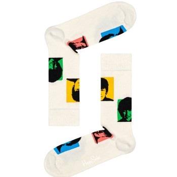 Happy socks Strømper 2P Beatles Silhouettes Sock Hvit bomull Str 41/46
