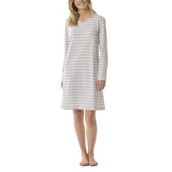 Schiesser Women Longsleeve Nightdress Hvit/Grå bomull 36 Herre