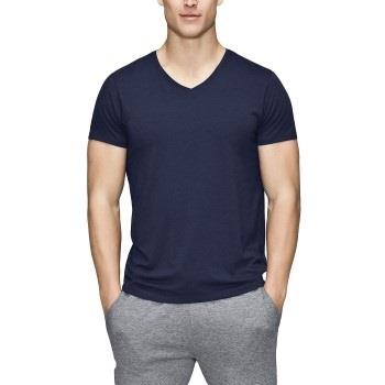 JBS of Denmark Bamboo Blend V-neck T-shirt Marine Small Herre