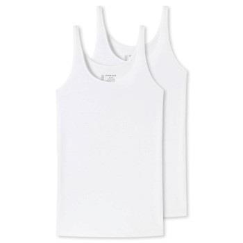 Schiesser 2P 95-5 Organic Tank Top Hvit bomull 38 Dame