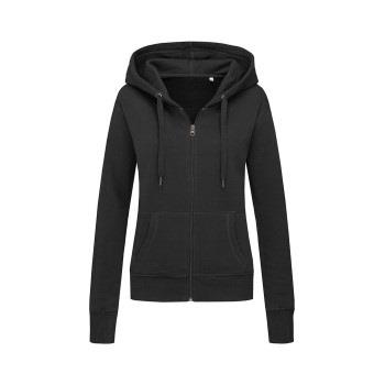 Stedman Active Hooded Sweatjacket For Women Svart Small Dame