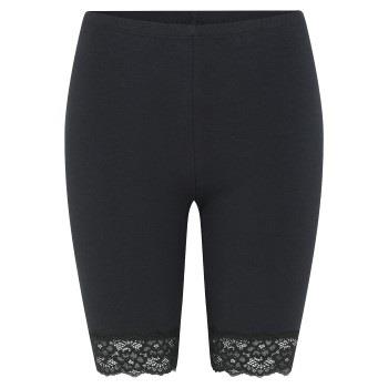 Decoy Mid-length Capri Leggings With Lace Svart økologisk bomull Small...