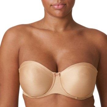 PrimaDonna BH Satin Non Padded Strapless Bra Beige D 80 Dame