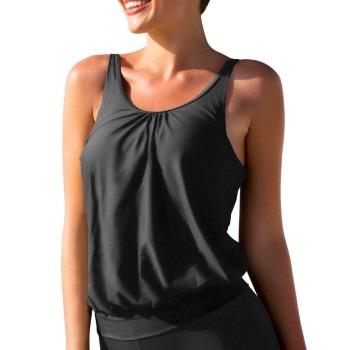 Wiki Loose Tankini Top Svart C/D XXL Dame