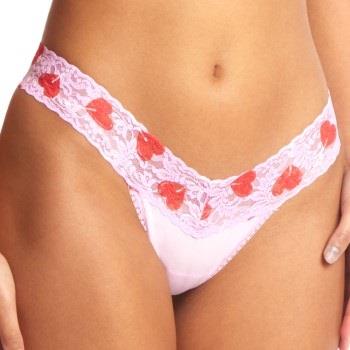 Hanky Panky Truser 3P Classic Cotton Low Rise Thong Rosa/Rød bomull On...