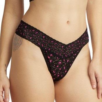 Hanky Panky Truser 3P Cross Dyed Leopard Original Rise Thong Svart/Ros...