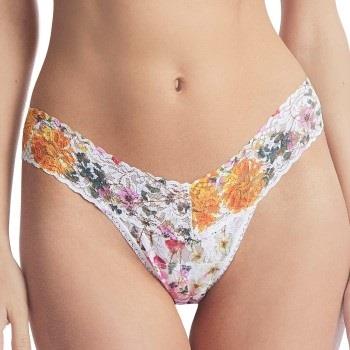 Hanky Panky Truser 3P Printed Low Rise Thong Hvit m Blomste nylon One ...