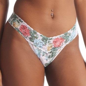 Hanky Panky Truser 2P Printed Low Rise Thong Rosa Mønster nylon One Si...