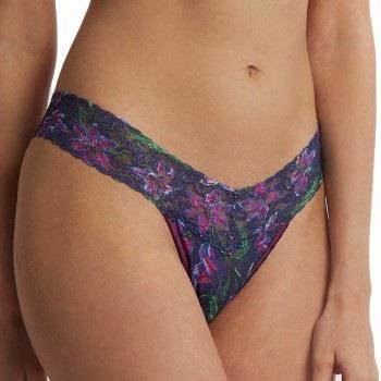 Hanky Panky Truser 3P Printed Low Rise Thong Mørkelilla nylon One Size...