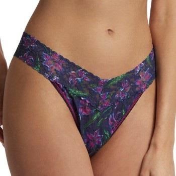 Hanky Panky Truser 3P Printed Original Rise Thong Mørkelilla nylon One...