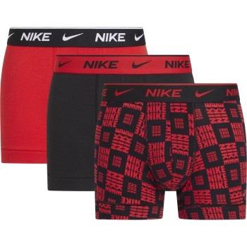 Nike 6P Everyday Cotton Stretch Trunks Rød/Svart bomull Large Herre