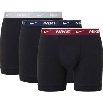 Nike 9P Everyday Essentials Cotton Stretch Boxer D1 Svart/Rød bomull S...