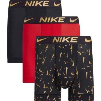Nike 9P Everyday Essentials Micro Boxer Brief Svart/Gull polyester Med...