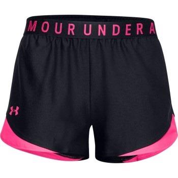 Under Armour 3P Play Up Shorts 3.0 Svart/Rosa polyester Small Dame