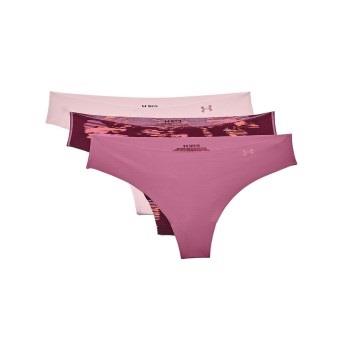 Under Armour Truser 9P Pure Stretch Thong Rosa Mønster X-Small Dame