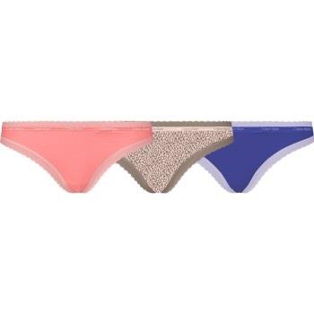 Calvin Klein Truser 9P Bottoms Up Refresh Thongs Blå/Rosa nylon Small ...