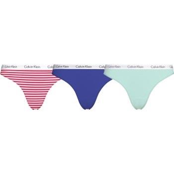 Calvin Klein Truser 6P Carousel Bikinis Blå/Grønn bomull Medium Dame